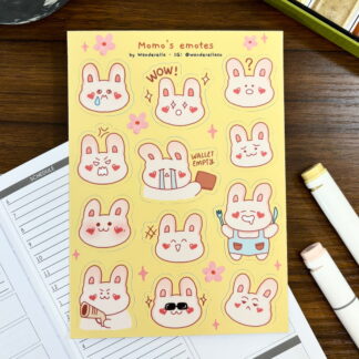 Momo's Emote Sticker Sheet