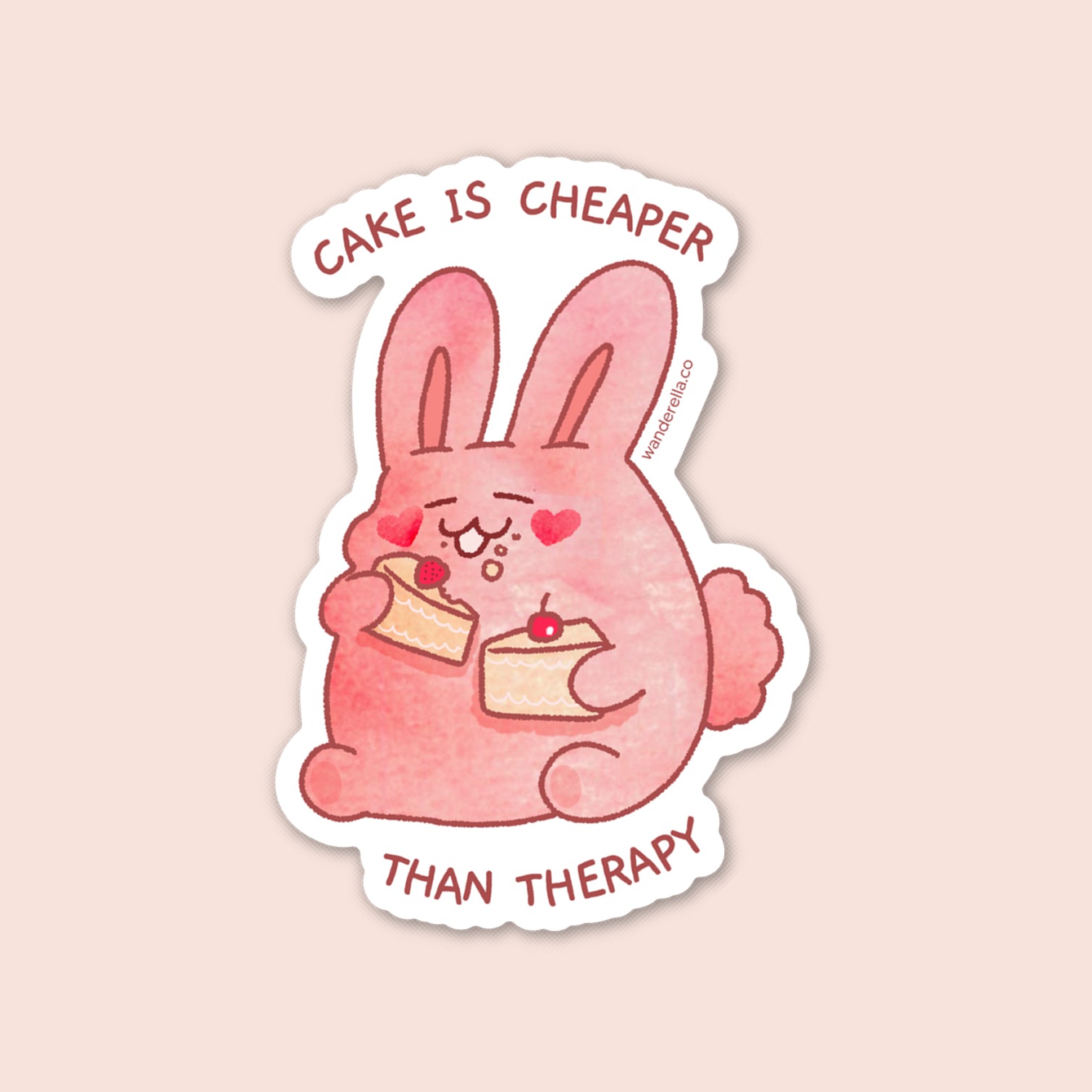 Cake is Better Than Therapy Sticker