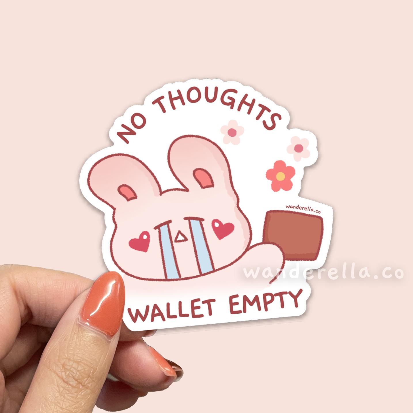 No Thoughts Wallet Empty Sticker
