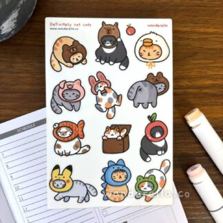 Definitely not Cats sticker sheet