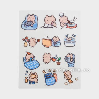 Cozy Life clear sticker sheet
