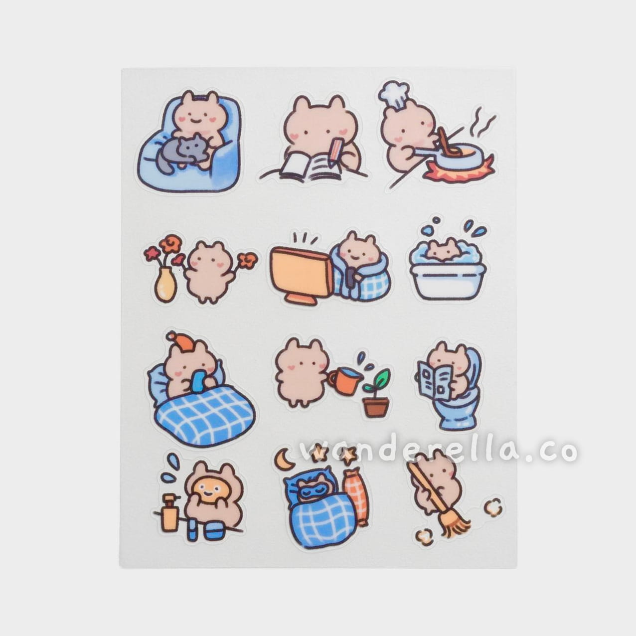 Cozy Life clear sticker sheet