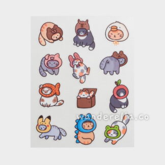 Definitely Not Cats clear sticker sheet