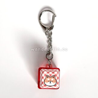 Shiba keycap keychain