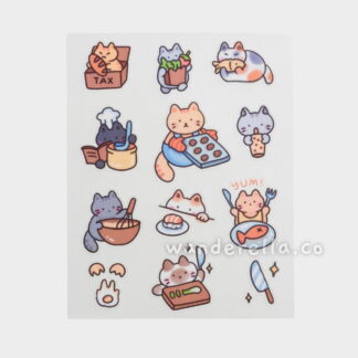 Purrfect Chefs clear sticker sheet